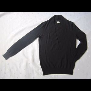 J. Crew Shawl Neck Merino Wool Sweater Navy XS